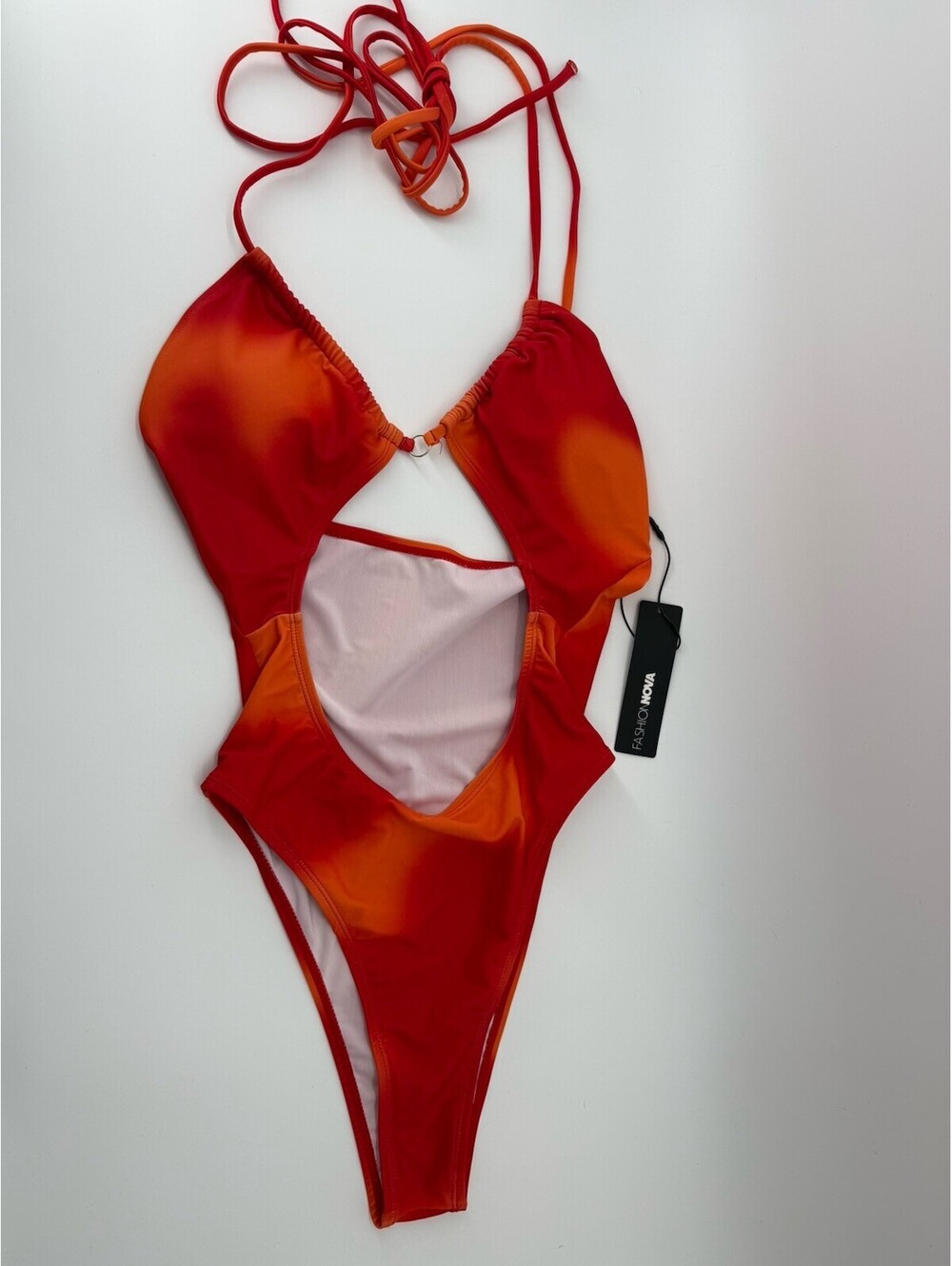 Sexy Fashion Nova One Piece Swimsuit Size Small Red